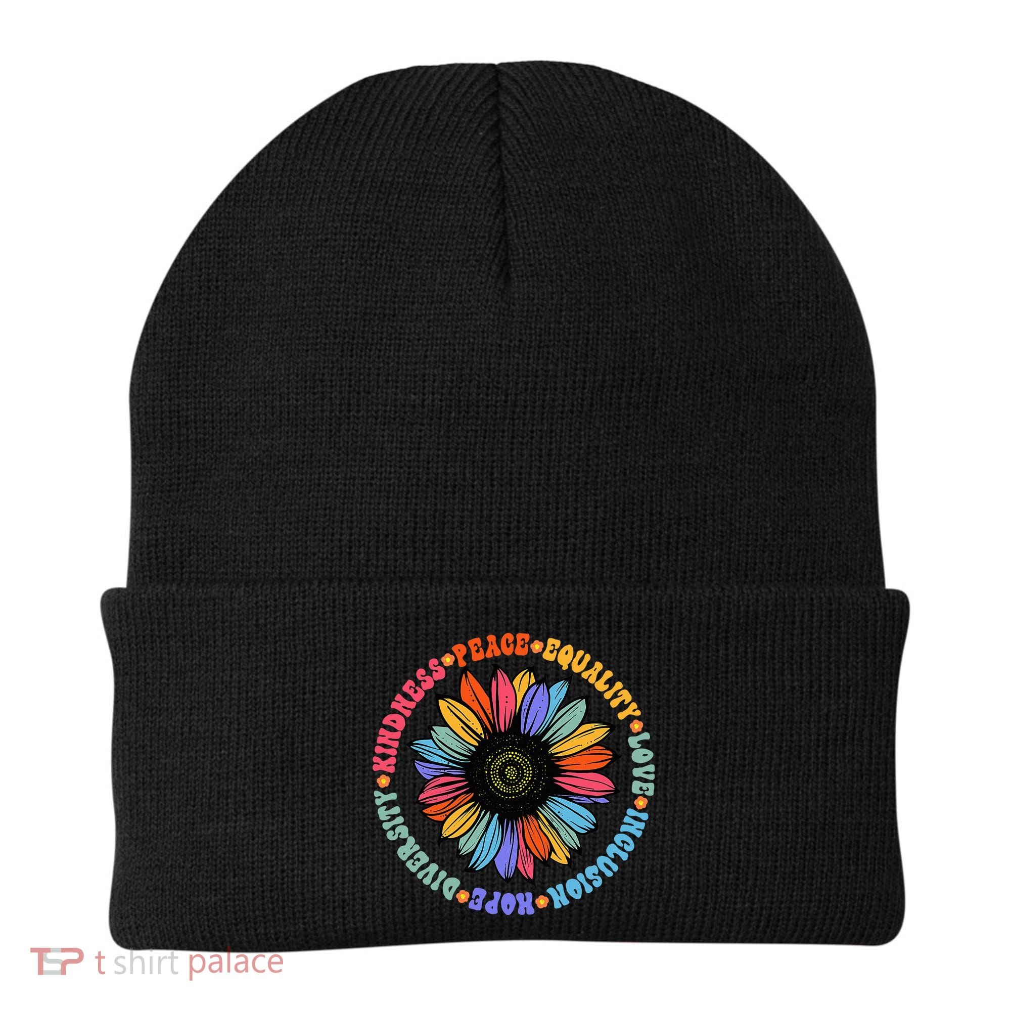 Kindness Peace Equality Love Hope Diversity Human Rights Beanie