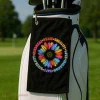 Kindness Peace Equality Love Hope Diversity Human Rights Golf Towel thumb 2