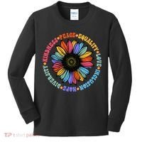 Kindness Peace Equality Love Hope Diversity Human Rights Kids Long Sleeve Shirt thumb 0