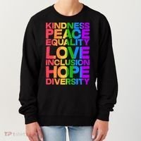 Kindness Peace Equality Love Inclusion Hope Diversity Women's Sweatshirt thumb 0