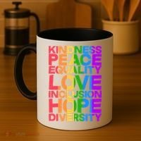 Kindness Peace Equality Love Inclusion Hope Diversity Coffee Mug thumb 4