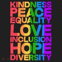 Kindness Peace Equality Love Inclusion Hope Diversity Beanie thumb 2