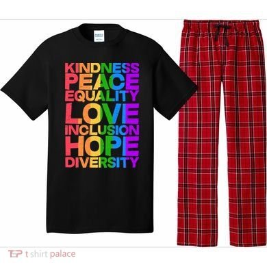 Kindness Peace Equality Love Inclusion Hope Diversity Pajama Set