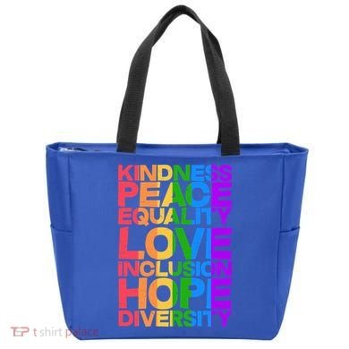 Kindness Peace Equality Love Inclusion Hope Diversity Tote Bag