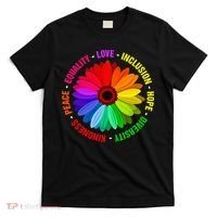 Kindness Peace Equality Love Inclusion Hope Diversity T-Shirt thumb 0