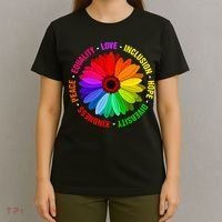 Kindness Peace Equality Love Inclusion Hope Diversity T-Shirt thumb 4