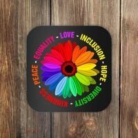 Kindness Peace Equality Love Inclusion Hope Diversity Coaster thumb 0