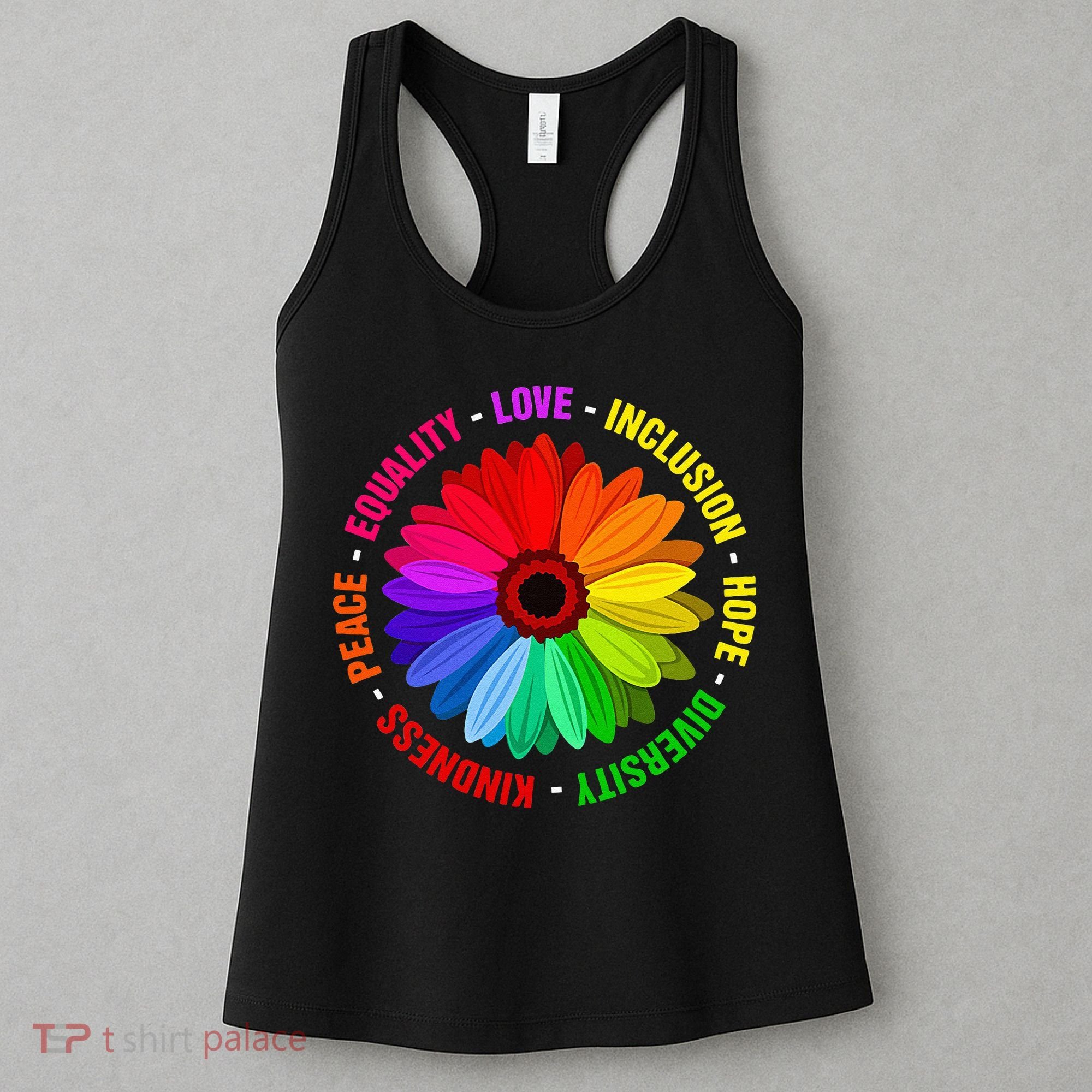 Kindness Peace Equality Love Inclusion Hope Diversity Women's Tank Top