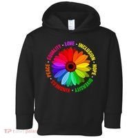 Kindness Peace Equality Love Inclusion Hope Diversity Toddler Hoodie thumb 0