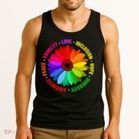 Kindness Peace Equality Love Inclusion Hope Diversity Tank Top thumb 3