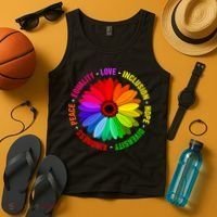 Kindness Peace Equality Love Inclusion Hope Diversity Tank Top thumb 4