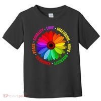 Kindness Peace Equality Love Inclusion Hope Diversity Toddler T-Shirt thumb 0