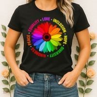 Kindness Peace Equality Love Inclusion Hope Diversity Women's T-Shirt thumb 2