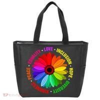 Kindness Peace Equality Love Inclusion Hope Diversity Tote Bag thumb 0