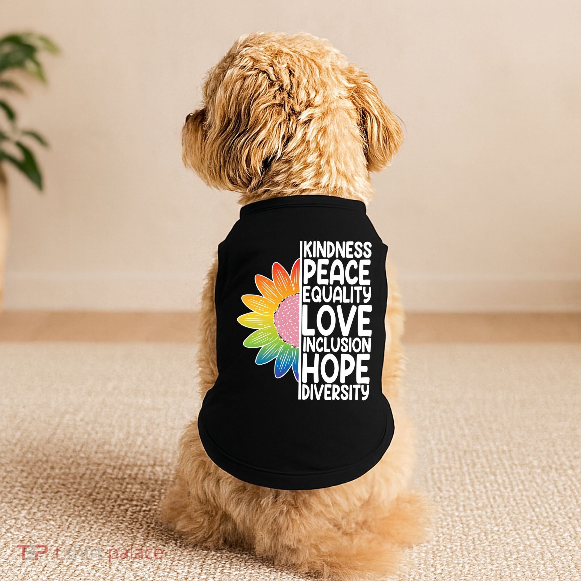 Kidness Peace Equality Love Inclusion Hope Diversity Doggie Tank