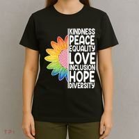 Kidness Peace Equality Love Inclusion Hope Diversity T-Shirt thumb 4