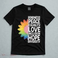 Kidness Peace Equality Love Inclusion Hope Diversity T-Shirt thumb 5