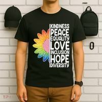 Kidness Peace Equality Love Inclusion Hope Diversity T-Shirt thumb 6