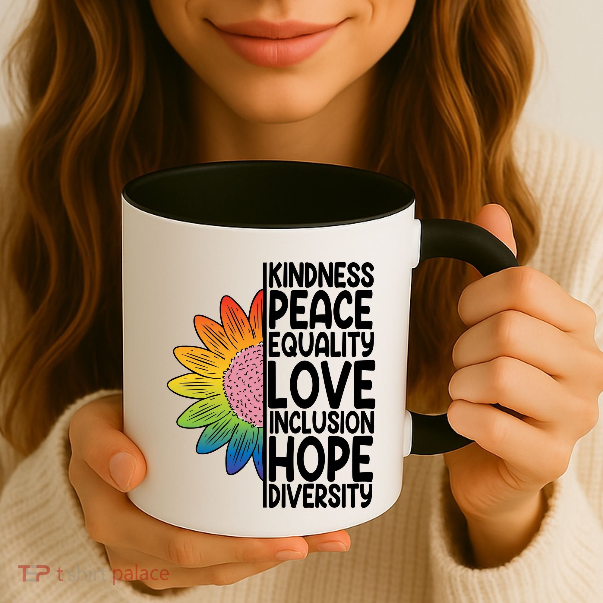 Kidness Peace Equality Love Inclusion Hope Diversity Coffee Mug