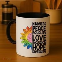 Kidness Peace Equality Love Inclusion Hope Diversity Coffee Mug thumb 4