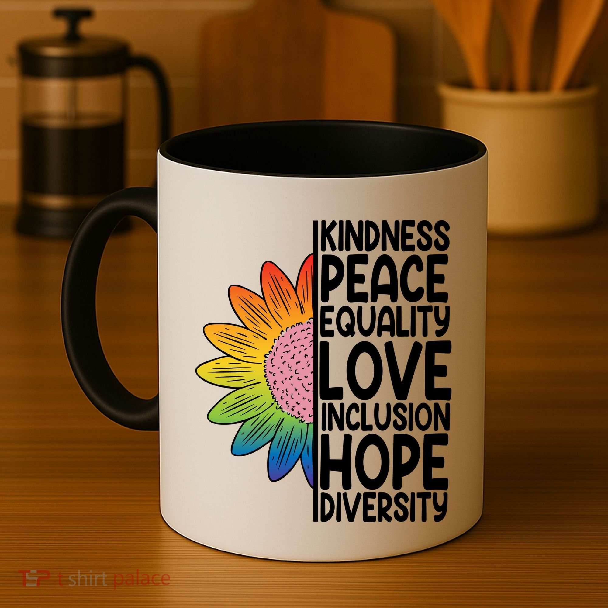 Kidness Peace Equality Love Inclusion Hope Diversity Coffee Mug