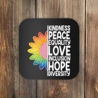 Kidness Peace Equality Love Inclusion Hope Diversity Coaster thumb 0