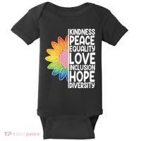 Kidness Peace Equality Love Inclusion Hope Diversity Baby Bodysuit thumb 0