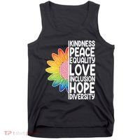 Kidness Peace Equality Love Inclusion Hope Diversity Tank Top thumb 0