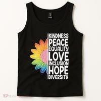 Kidness Peace Equality Love Inclusion Hope Diversity Tank Top thumb 2