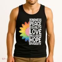 Kidness Peace Equality Love Inclusion Hope Diversity Tank Top thumb 3