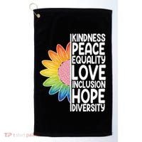 Kidness Peace Equality Love Inclusion Hope Diversity Golf Towel thumb 0