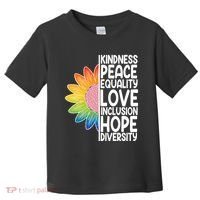 Kidness Peace Equality Love Inclusion Hope Diversity Toddler T-Shirt thumb 0