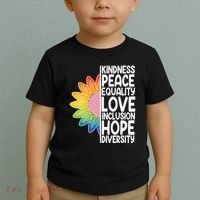 Kidness Peace Equality Love Inclusion Hope Diversity Toddler T-Shirt thumb 2