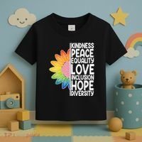 Kidness Peace Equality Love Inclusion Hope Diversity Toddler T-Shirt thumb 3