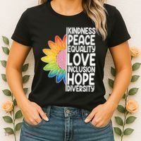 Kidness Peace Equality Love Inclusion Hope Diversity Women's T-Shirt thumb 2