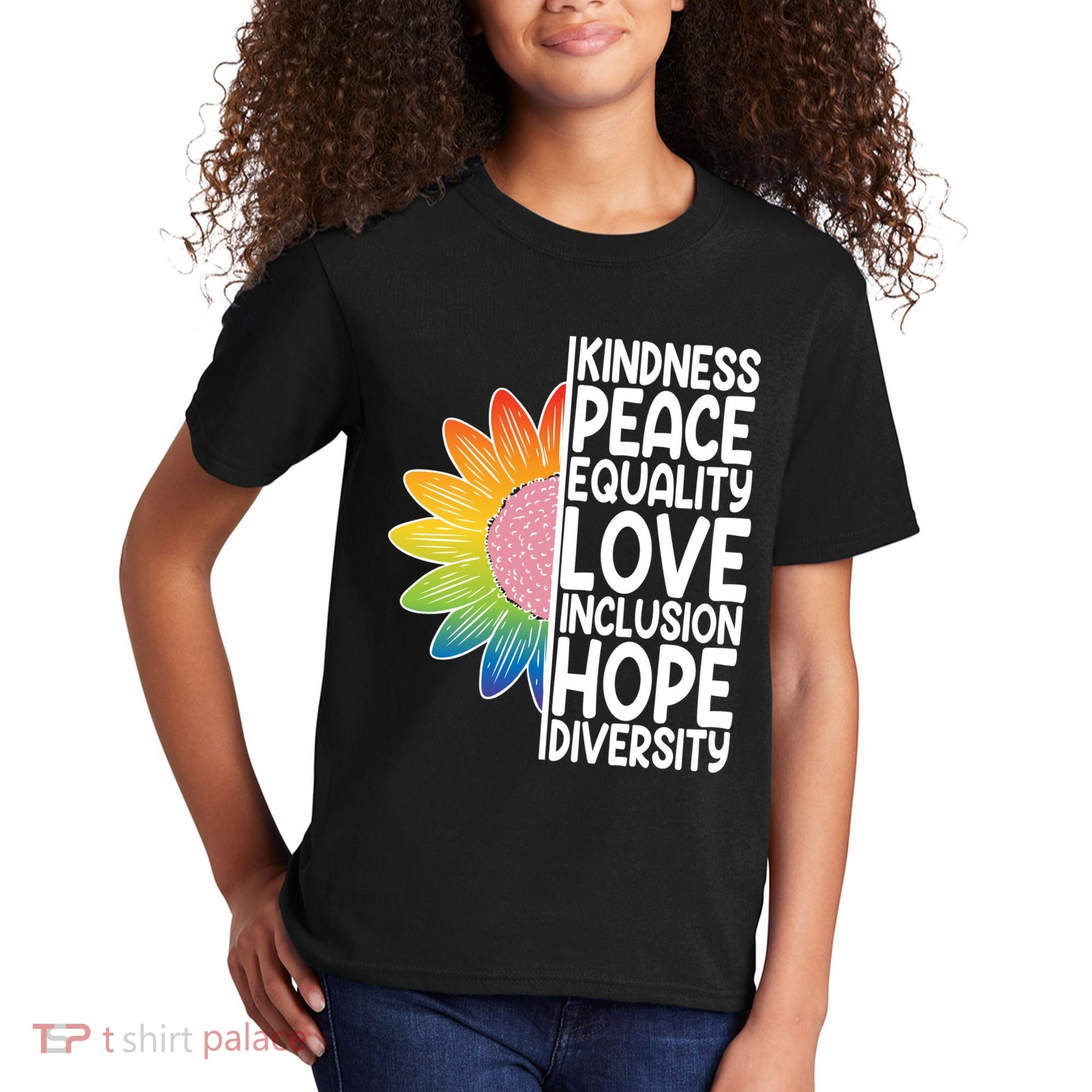Kidness Peace Equality Love Inclusion Hope Diversity Kids T-Shirt