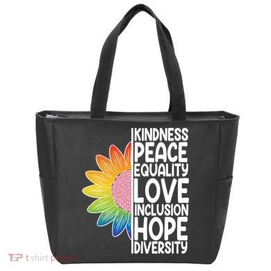 Kidness Peace Equality Love Inclusion Hope Diversity Tote Bag