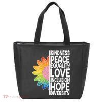 Kidness Peace Equality Love Inclusion Hope Diversity Tote Bag thumb 0