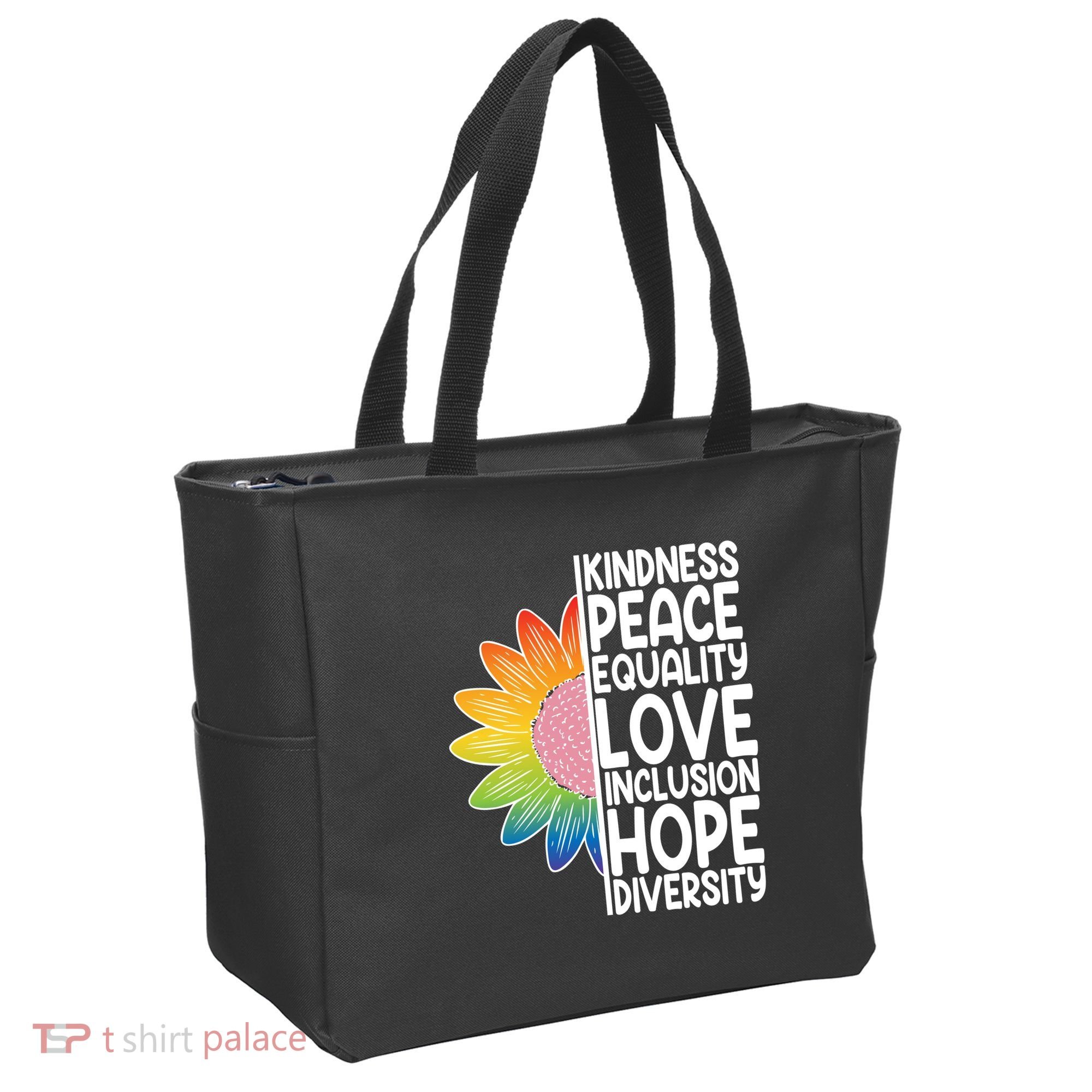 Kidness Peace Equality Love Inclusion Hope Diversity Tote Bag