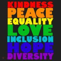 Kindness Peace Equality Love Inclusion Hope Diversity Golf Towel thumb 3