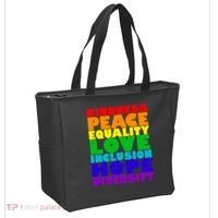Kindness Peace Equality Love Inclusion Hope Diversity Tote Bag thumb 2