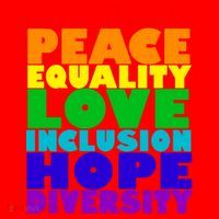 Kindness Peace Equality Love Inclusion Hope Diversity Santa Hat thumb 1