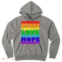 Kindness Peace Equality Love Inclusion Hope Diversity Hoodie thumb 0