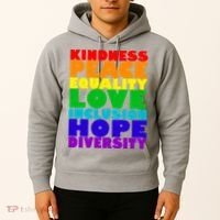 Kindness Peace Equality Love Inclusion Hope Diversity Hoodie thumb 2