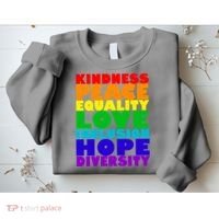 Kindness Peace Equality Love Inclusion Hope Diversity Sweatshirt thumb 2