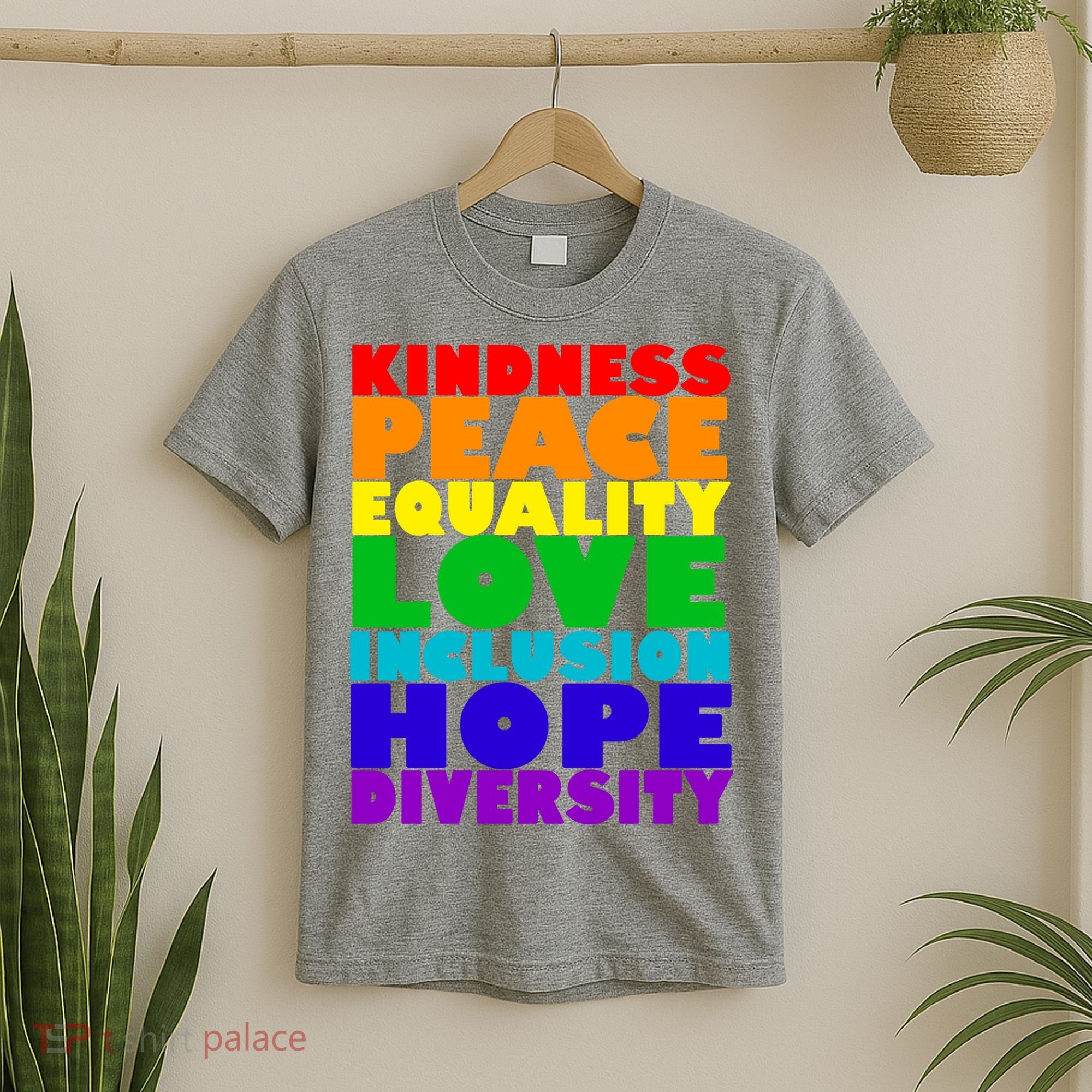 Kindness Peace Equality Love Inclusion Hope Diversity T-Shirt