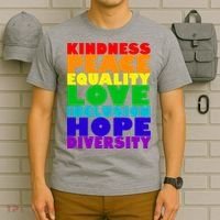 Kindness Peace Equality Love Inclusion Hope Diversity T-Shirt thumb 6