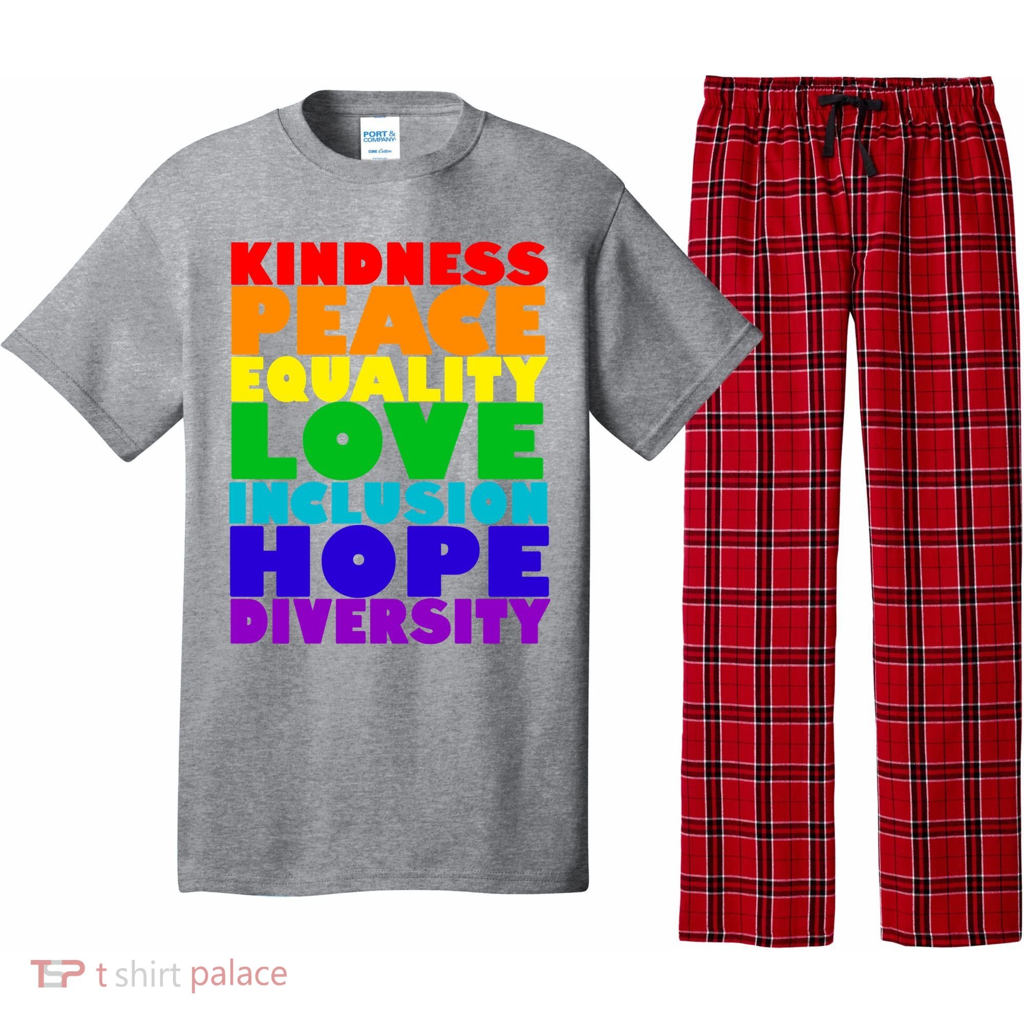 Kindness Peace Equality Love Inclusion Hope Diversity Pajama Set
