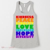 Kindness Peace Equality Love Inclusion Hope Diversity Women's Tank Top thumb 0