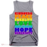 Kindness Peace Equality Love Inclusion Hope Diversity Tank Top thumb 0